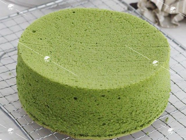 Bánh bông matcha bằng nồi chiên không dầu