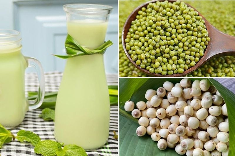  Sữa hạt sen – đậu xanh – An thần, thanh mát, dưỡng nhan