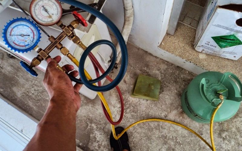 Thiếu gas hoặc rò rỉ gas