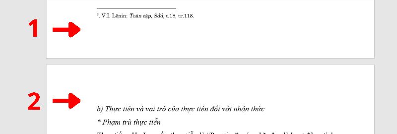 Thao tác này sẽ giúp bạn chia văn bản thành 2 phần. 