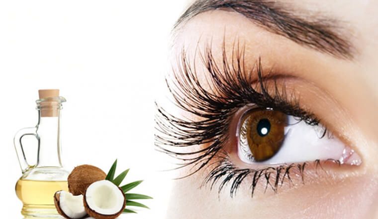 Dưỡng mi bằng dầu dừa nguyên chất
